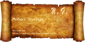 Mohai Ibolya névjegykártya