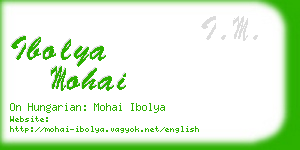 ibolya mohai business card